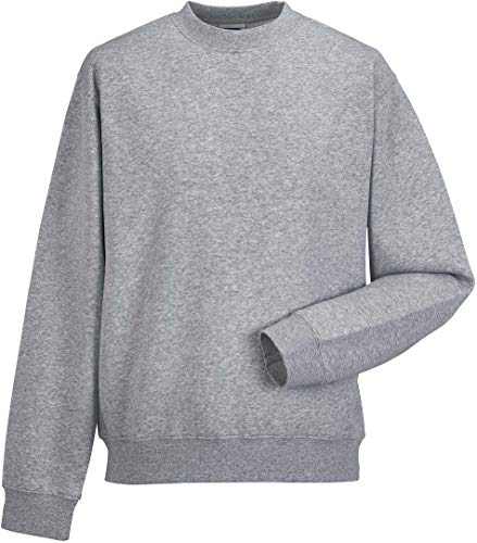 Russel Europe Herren Authentic Set-In Sweatshirt Rundhals Pullover, Größe:3XL, Farbe:Light Oxford von Russell Collection
