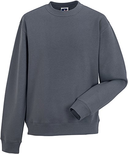 Russel Europe Herren Authentic Set-In Sweatshirt Rundhals Pullover, Größe:L, Farbe:Convoy Grey von Russell Collection