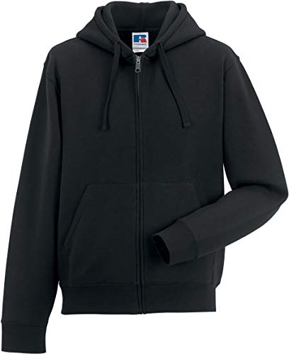 Russel Europe Herren Authentic Zipped Hoodie Kapuzenpullover, Größe:2XL, Farbe:Black von Russell