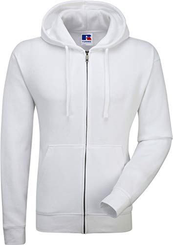 Russel Europe Herren Authentic Zipped Hoodie Kapuzenpullover, Größe:2XL, Farbe:White von Russell Collection