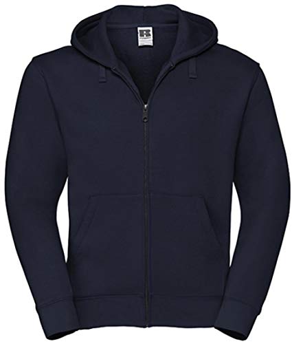 Russel Europe Herren Authentic Zipped Hoodie Kapuzenpullover, Größe:M, Farbe:French Navy von Russell Collection
