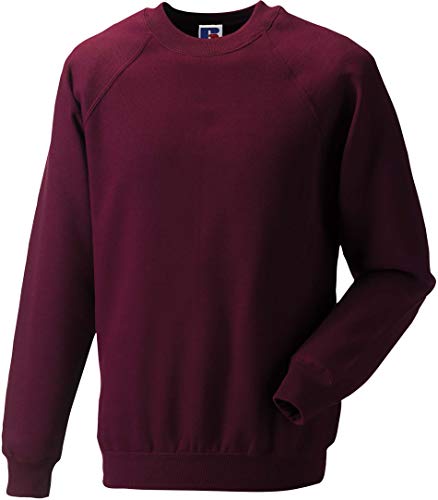 Russel Europe Herren Raglan Sweatshirt Pullover, Größe:2XL, Farbe:Burgundy von Russell