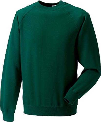 Russel Europe Herren Raglan Sweatshirt Pullover, Größe:M, Farbe:Bottle Green von Russell Europe