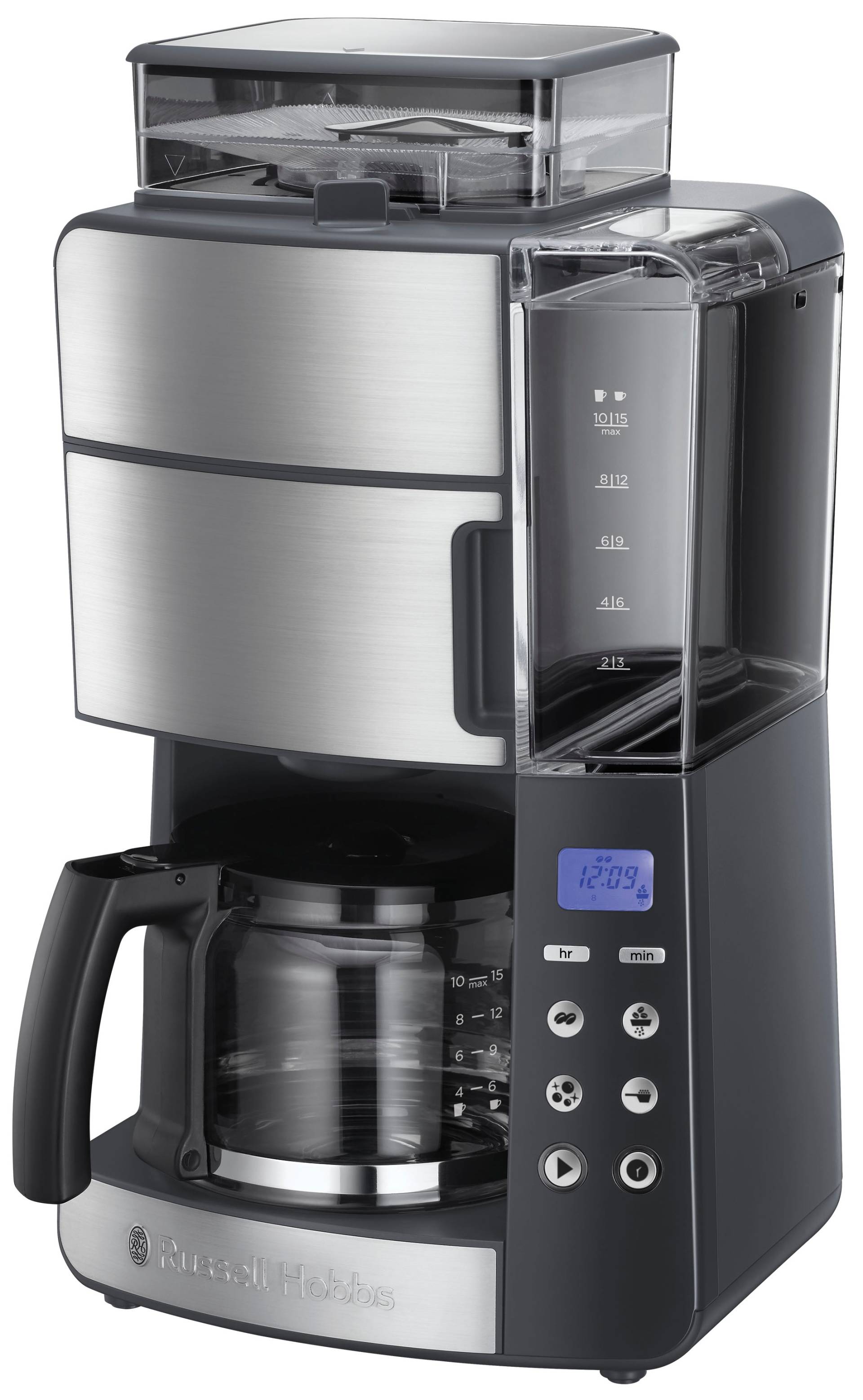 RUSSELL HOBBS Kaffeemaschine mit Mahlwerk "Grind & Brew 25610-56" 1,25 l Kaffeekanne Papierfilter 1x4 von Russell Hobbs