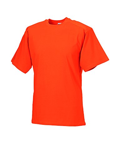 Russell Herren-T-Shirt, schwer, Orange, Größe L von Russell Workwear