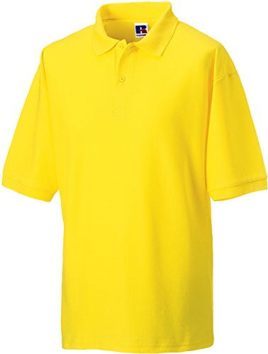 Russell Collection Klassisches Poloshirt aus Mischgewebe R-539M-0 XXL,Yellow von Russell Athletic
