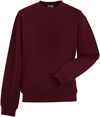 Russell Collection Klassisches Sweatshirt mit angesetzten Ärmeln R-262M-0, Farbe:Burgundy;Größe:XXL von Russell