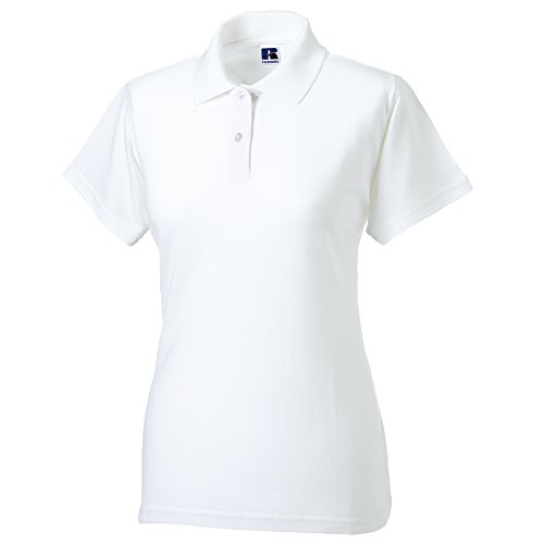 Russell Damen Polo Shirt Europe Klassik Kurzarm (2XL - 44) (WeiÃŸ) von Russell