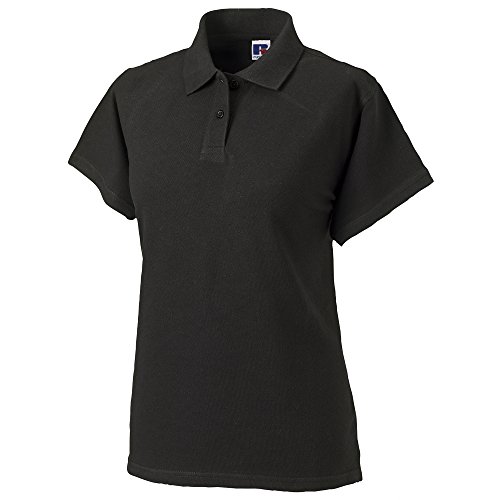 Russell Damen Polo Shirt Europe Klassik Kurzarm (L - 40) (Schwarz) von Russell