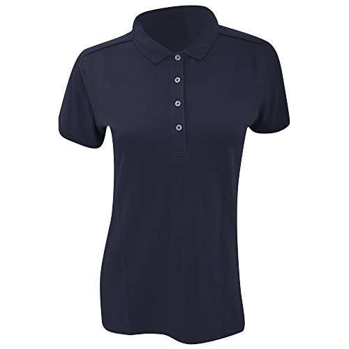 Russell Damen Stretch Polo-Shirt, Kurzarm (S) (Marineblau) von Russell