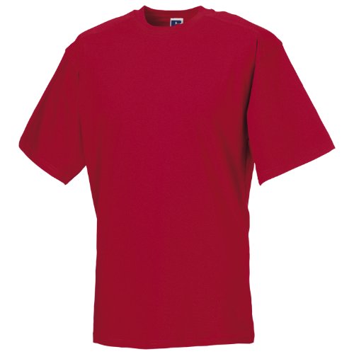 Russell Europe Herren T-Shirt/Arbeits-T-Shirt (4XL) (Rot) von Russell
