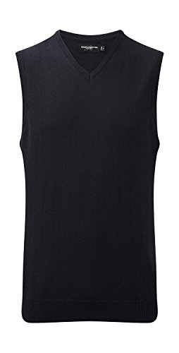 Russell Europe: V-Neck Sleeveless Knitted Pullover R-716M-0, Größe:L;Farbe:French Navy von Russell