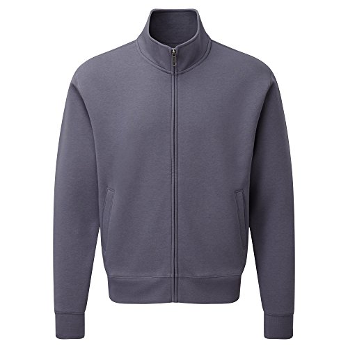 Russell Herren Authenitc Sweatshirt Jacke (S) (Konvoy Grau) von Russell