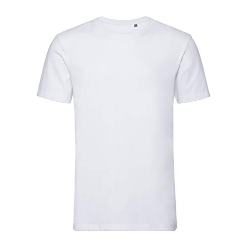 Russell Herren Authentic Pure Organik T-Shirt (L) (Weiß) von Russell