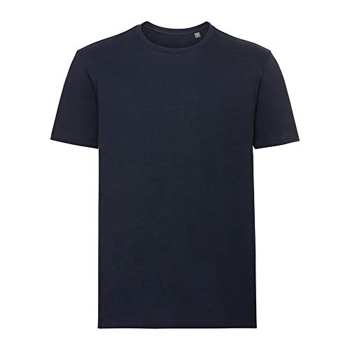 Russell Herren Authentic Pure Organik T-Shirt (M) (Marineblau) von Russell