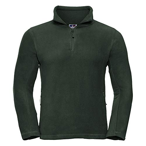 Russell Herren Outdoor Fleecepullover mit ReiÃŸverschluss am Kragen (L) (Flaschengrün) von Russell