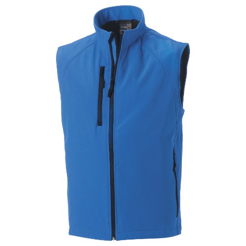 Russell Herren Soft-Shell-Weste, 3-lagig (S) (Himmelblau) von Russell