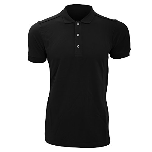 Russell Herren Stretch Polo-Shirt, Kurzarm (3XL) (Schwarz) von Russell