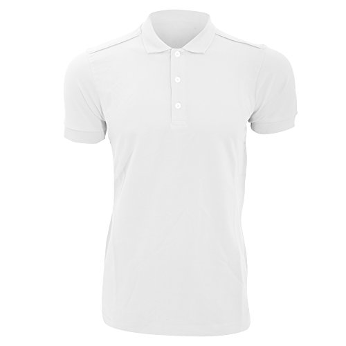 Russell Herren Stretch Polo-Shirt, Kurzarm (L) (Weiß) von Russell