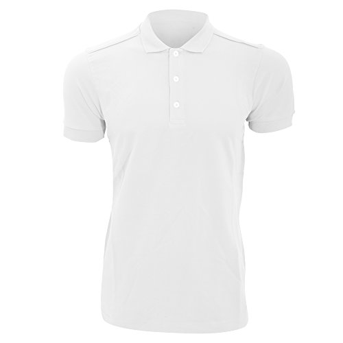 Russell Herren Stretch Polo-Shirt, Kurzarm (XL) (Weiß) von Russell