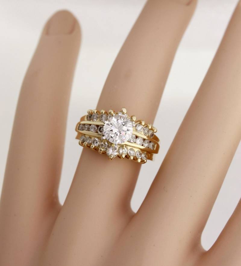 1.20 Karat Alle Natürlichen Echten Diamanten 14 Gelbgold Vintage Verlobungsring Halbmontage Ist Perfekt Für Ihren Oder Edelstein von RussellsJewelers