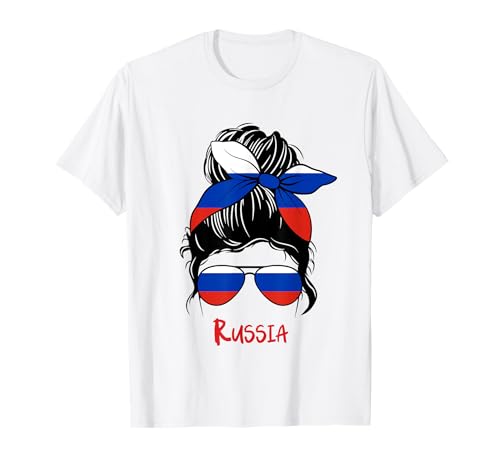 Russland Girl Russland Frau Flagge T-Shirt von Russia Girl Russian girl Russia woman flag