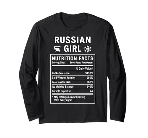 Russisches Mädchen Stolze Frauen mit russischen Wurzeln Langarmshirt von Russian Culture Gifts for Russia Women