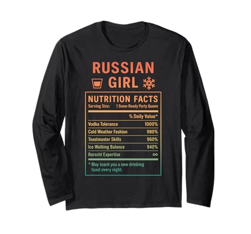 Russisches Mädchen Stolze Frauen mit russischen Wurzeln Langarmshirt Russisches Mädchen Stolze Frauen mit russischen Wurzeln Langarmshirt von Russian Culture Gifts for Russia Women