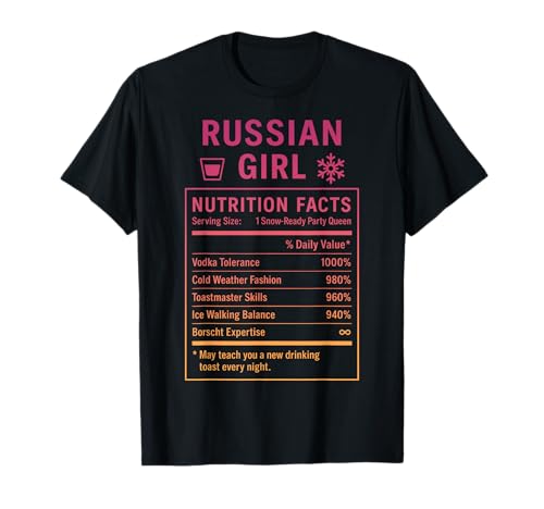 Russisches Mädchen Stolze Frauen mit russischen Wurzeln T-Shirt von Russian Culture Gifts for Russia Women