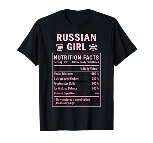 Russisches Mädchen Stolze Frauen mit russischen Wurzeln T-Shirt von Russian Culture Gifts for Russia Women
