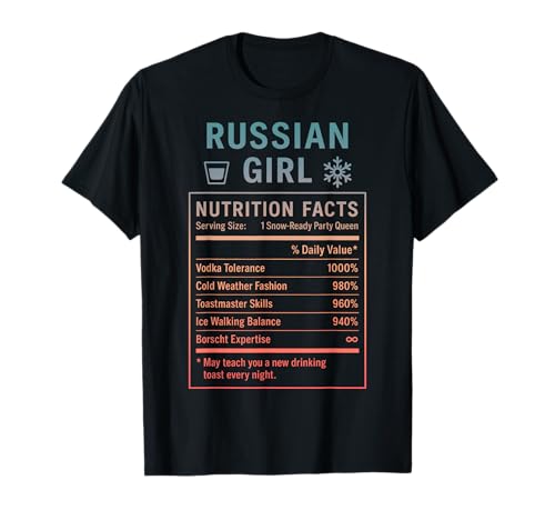 Russisches Mädchen Stolze Frauen mit russischen Wurzeln T-Shirt von Russian Culture Gifts for Russia Women