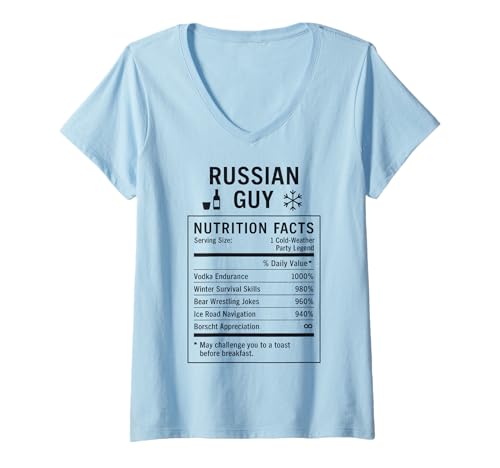 Damen Russe Guy Stolzer Russe T-Shirt mit V-Ausschnitt Damen Russe Guy Stolzer Russe T-Shirt mit V-Ausschnitt von Russian Culture Gifts for Russian Men