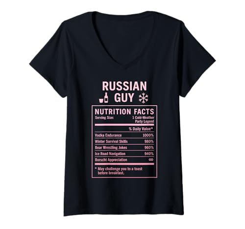 Damen Russe Guy Stolzer Russe T-Shirt mit V-Ausschnitt Damen Russe Guy Stolzer Russe T-Shirt mit V-Ausschnitt von Russian Culture Gifts for Russian Men