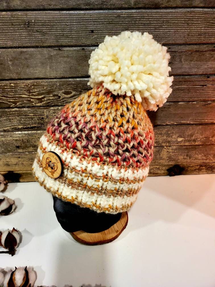 Tuque - Handgestrickte Rustikale Anick-Mütze Für Erwachsene Frauen Oder Männer Grobstrick Wintermütze Hergestellt in Quebec von RusticAnick