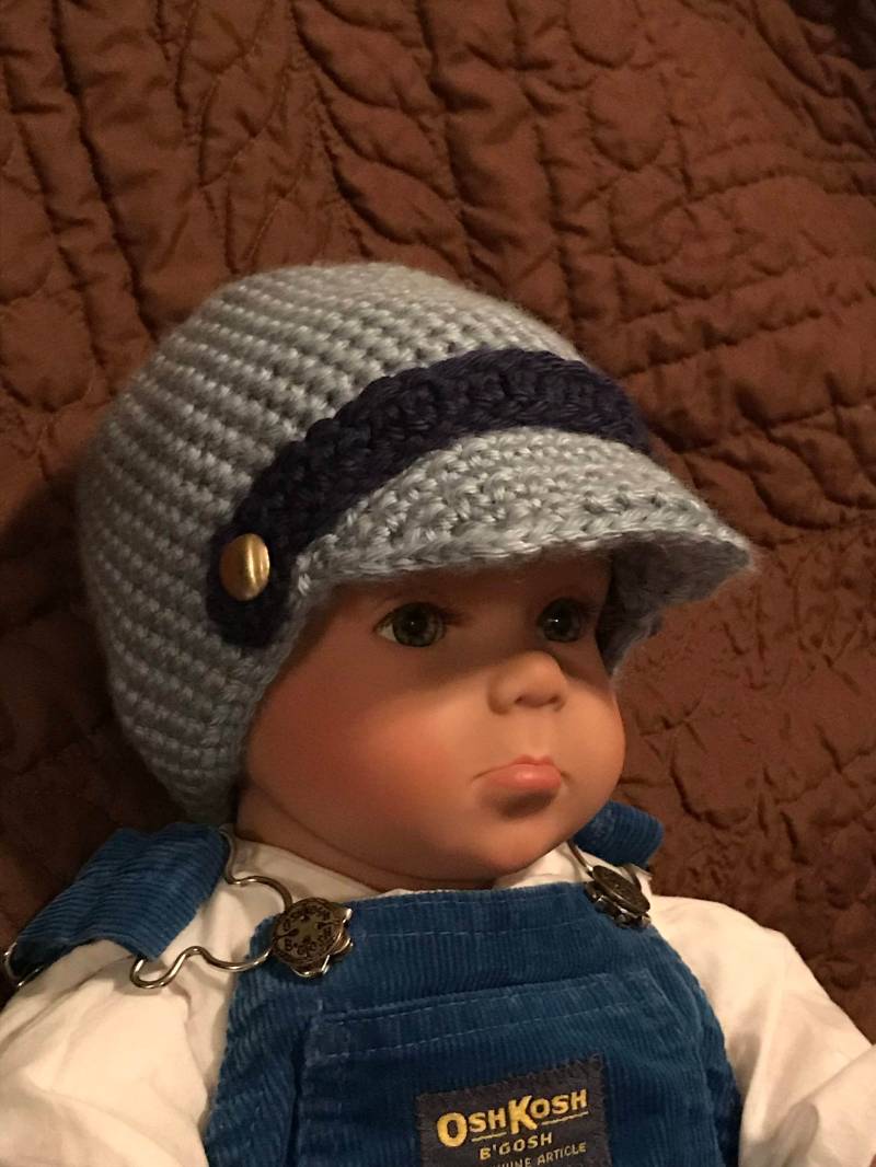 Blue Baby Boy Häkeln Krempe von RusticCinderella