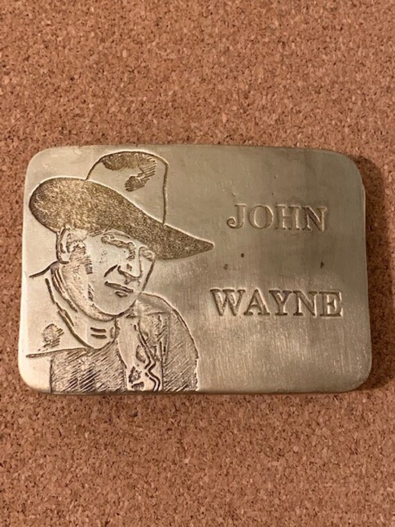 John Wayne Brass Massive Metall Gürtelschnalle Robust von Rusticmattandy