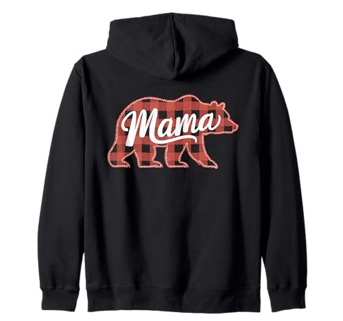 Mama Bear Buffalo Karo Rot Kariert Familie Weihnachten Kapuzenjacke Mama Bear Buffalo Karo Rot Kariert Familie Weihnachten Kapuzenjacke von Rustikales Buffalo Karo Mama Bear Family Liebe
