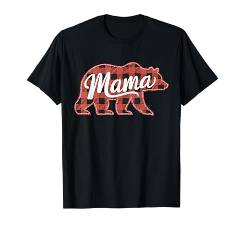 Mama Bear Buffalo Karo Rot Kariert Familie Weihnachten T-Shirt Mama Bear Buffalo Karo Rot Kariert Familie Weihnachten T-Shirt von Rustikales Buffalo Karo Mama Bear Family Liebe