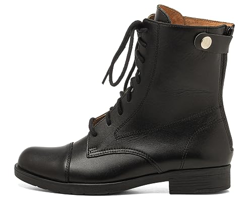 Rusttler Jodhpur Reißverschluss & Snürung Echtes Leder Espera Schwarz Damen 35-41 von Rusttler