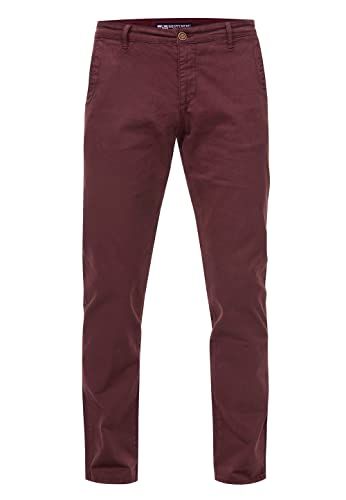 Rusty Neal Chinohose Stretch Regular Fit 'MARSU' Straight-Fit Stretch-Cotton-Pants Klassisch Geschnitten Freizeithose Business-Hose 233, Farbe:Bordo, Größe Jeans 30L-36L:36W / 34L von Rusty Neal