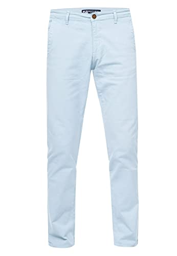 Rusty Neal Chinohose Stretch Regular Fit 'MARSU' Straight-Fit Stretch-Cotton-Pants Klassisch Geschnitten Freizeithose Business-Hose 233, Farbe:Hell Blau, Größe Jeans 30L-36L:42W / 36L von Rusty Neal