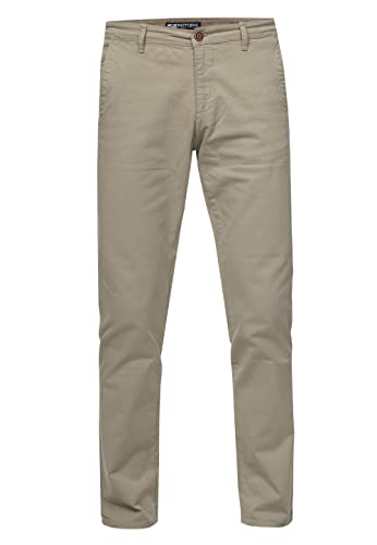 Rusty Neal Chinohose Stretch Regular Fit 'MARSU' Straight-Fit Stretch-Cotton-Pants Klassisch Geschnitten Freizeithose Business-Hose 233, Farbe:Olive, Größe Jeans 30L-36L:30W / 32L von Rusty Neal