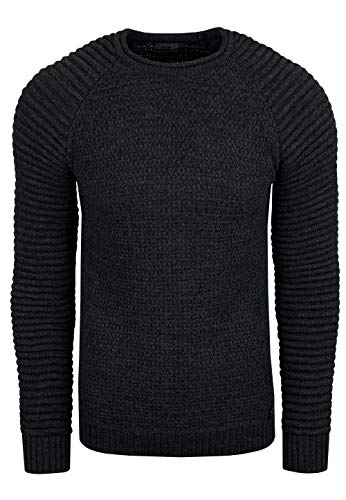 Rusty Neal FR13318 Herren Strickpullover Kapuzenpullover Hoodie Pullover, Größe S-6XL:L, Farbe:Schwarz von Rusty Neal