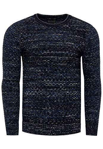 Rusty Neal FR13331 Herren Strickpullover Kapuzenpullover Hoodie Pullover, Größe S-6XL:S, Farbe:Marine von Rusty Neal