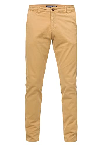 Rusty Neal Herren Chino Hose 'SETO' Stoffhose Slim-Fit Stretch-Baumwolle Länge 30 32 34 36 Freizeitstretch-Hose Business Chinohose 232, Farbe:Camel, Größe Jeans 30L-36L:32W / 34L von Rusty Neal