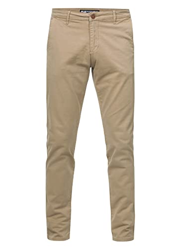 Rusty Neal Herren Chino Hose 'SETO' Stoffhose Slim-Fit Stretch-Baumwolle Länge 30 32 34 36 Freizeitstretch-Hose Business Chinohose 232, Farbe:Khaki, Größe Jeans 30L-36L:32W / 36L von Rusty Neal