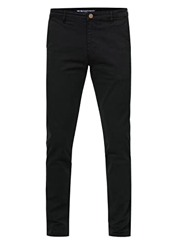 Rusty Neal Herren Chino Hose 'SETO' Stoffhose Slim-Fit Stretch-Baumwolle Länge 30 32 34 36 Freizeitstretch-Hose Business Chinohose 232, Farbe:Schwarz, Größe Jeans 30L-36L:32W / 36L von Rusty Neal