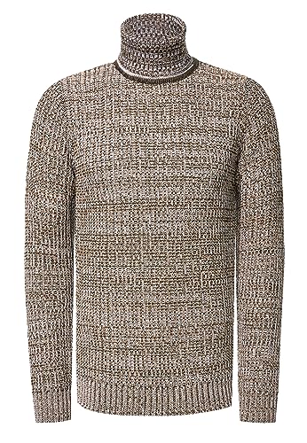 Rusty Neal Herren Pullover Rollkragen Grob-Strick Pulli Regular Fit Knitwear' Langarmpullover 435, Farbe:Beige, Größe S-3XL:S von Rusty Neal