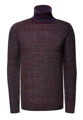 Rusty Neal Herren Pullover Rollkragen Grob-Strick Pulli Regular Fit Knitwear' Langarmpullover 435, Farbe:Weinrot, Größe S-3XL:S von Rusty Neal
