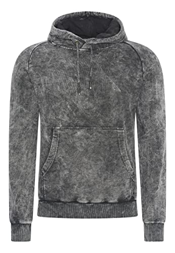 Rusty Neal Herren Streetwear Kapuzenpullover Verwaschen Sweatshirt mit Kapuze Used-Look 160, Größe S-6XL:M, Farbe:Anthrazit von Rusty Neal